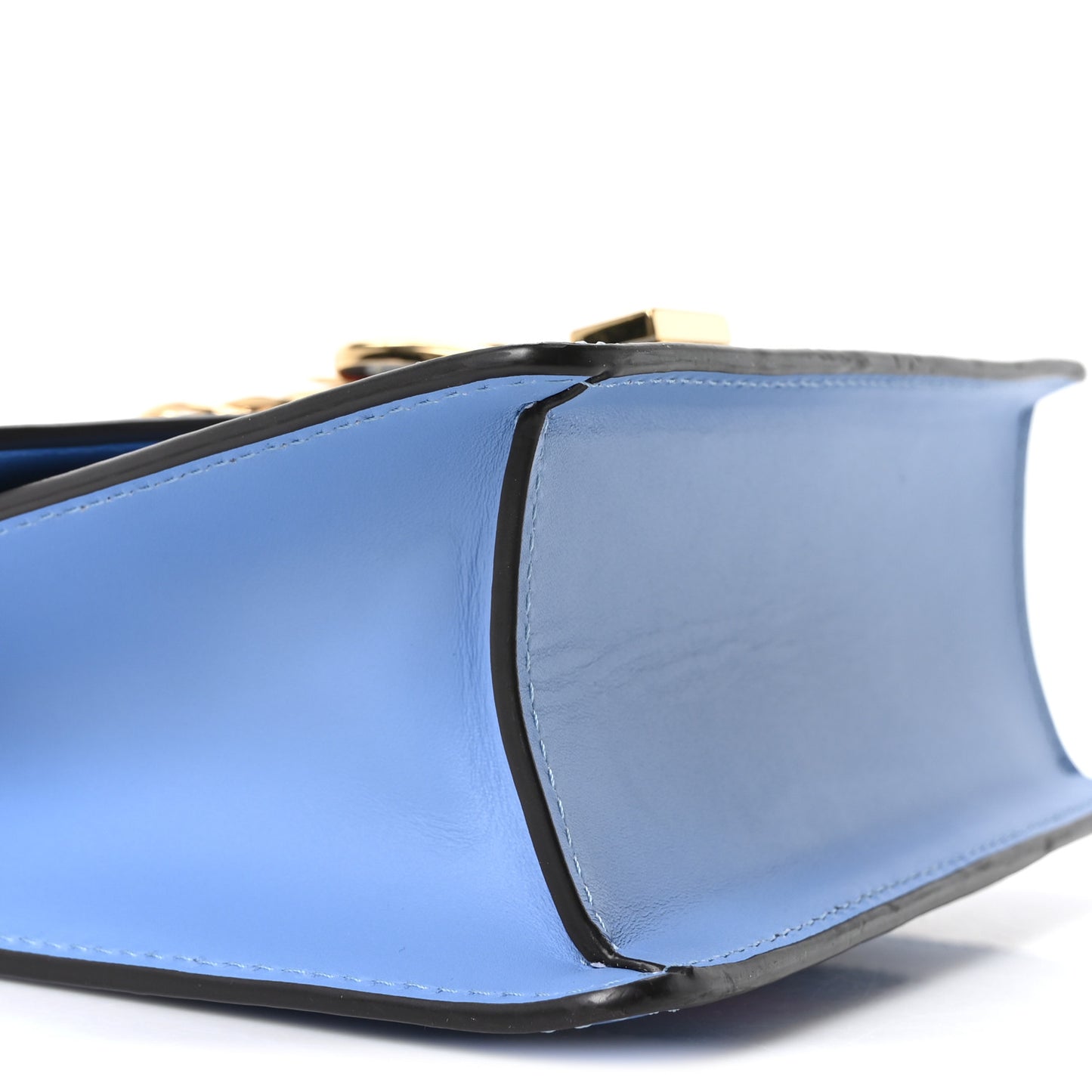 Calfskin Mini Sylvie Chain Shoulder Bag Clear Sky Blue