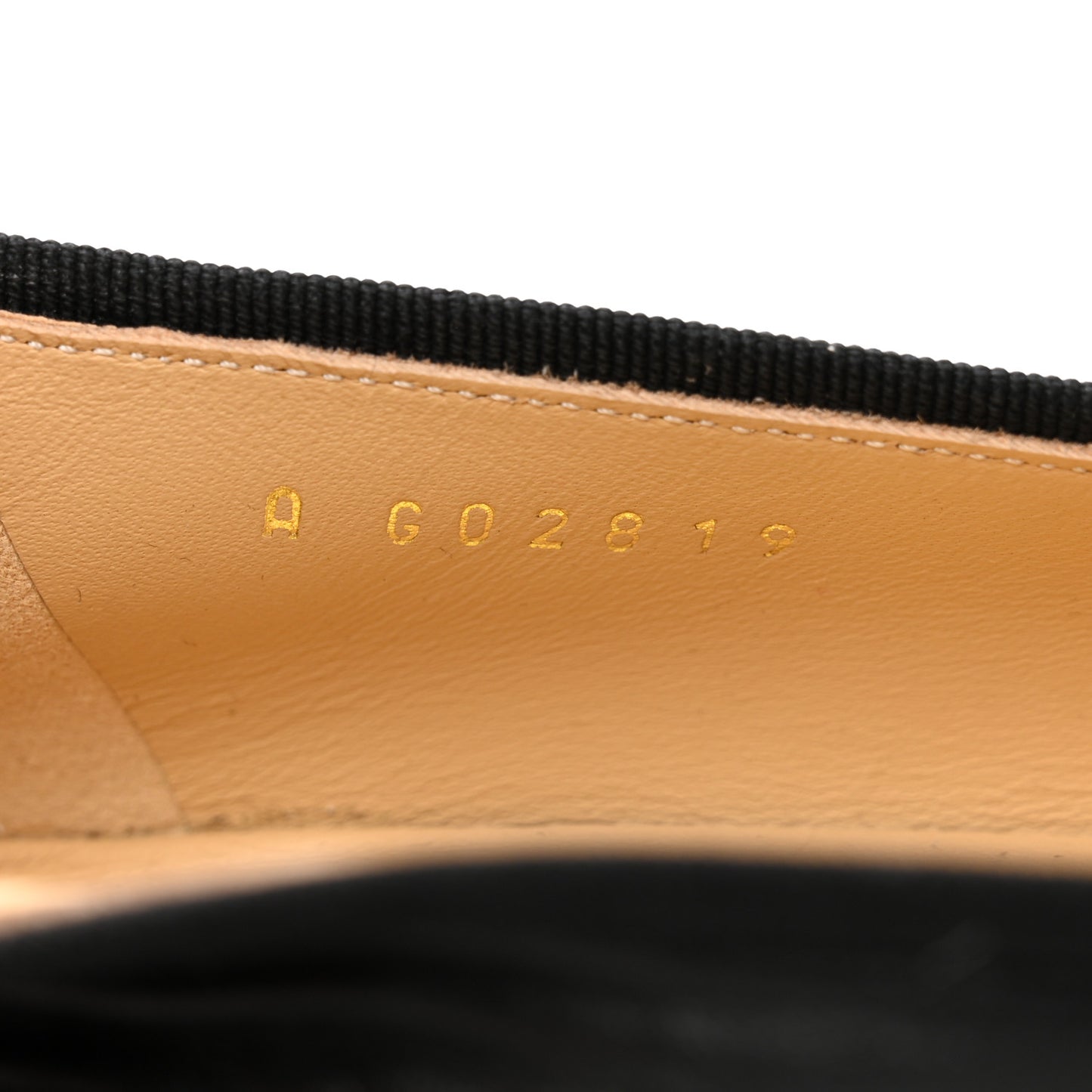 Lambskin Patent Cap Toe Ballerina Flats 38.5 Black