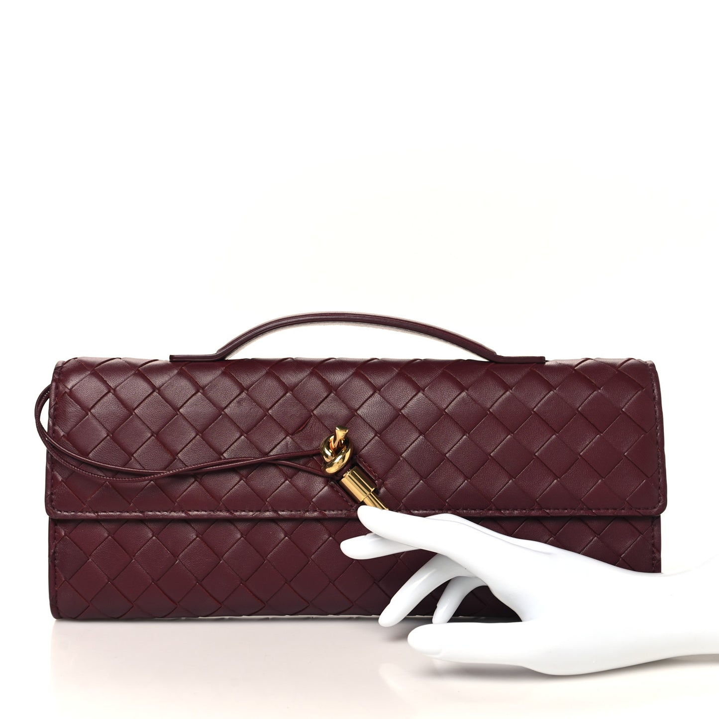 Nappa Intrecciato Long Andiamo Top Handle Clutch Barolo