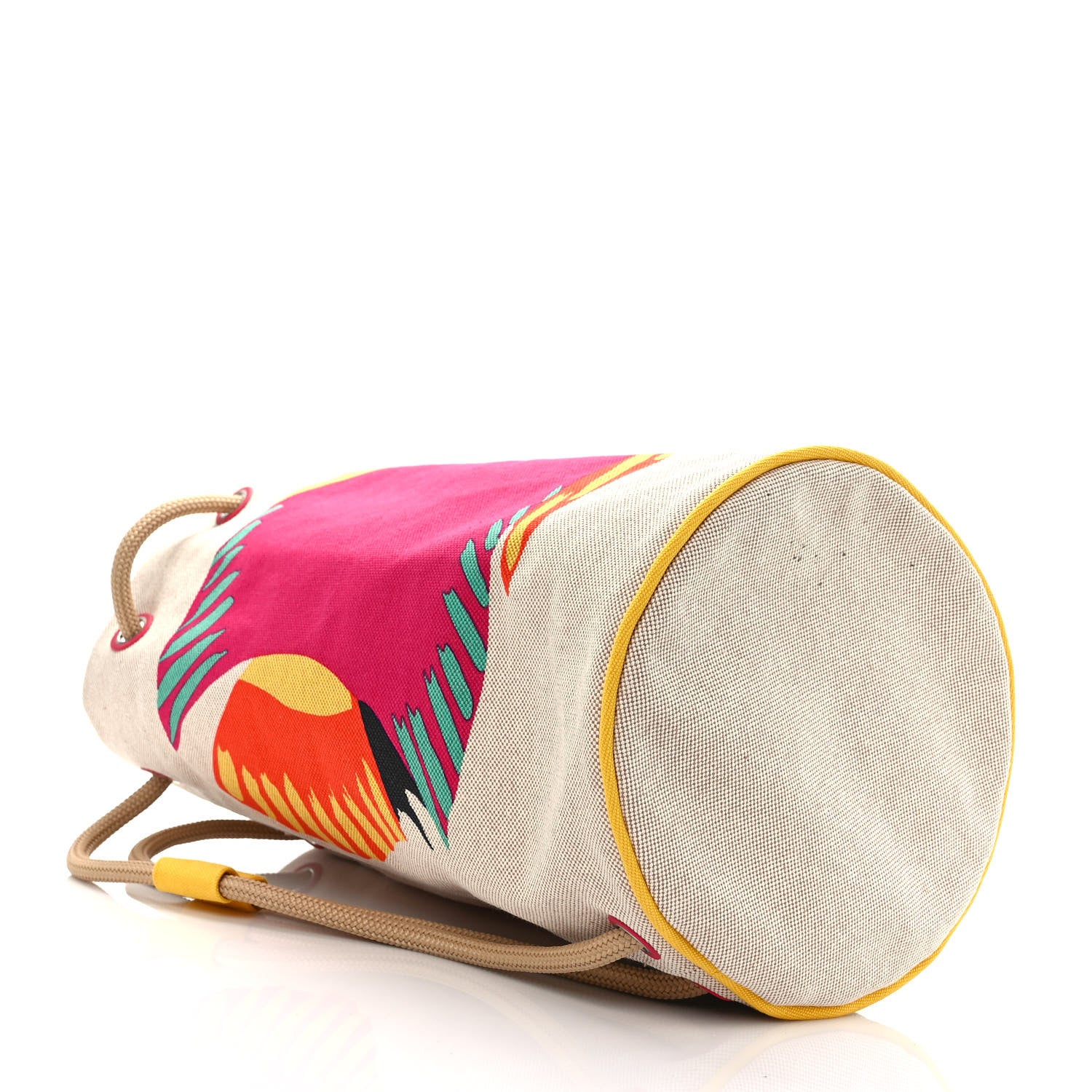 Hermes Toile H Canvas Under The Waves Drawstring Duffle Bag 4 of 9