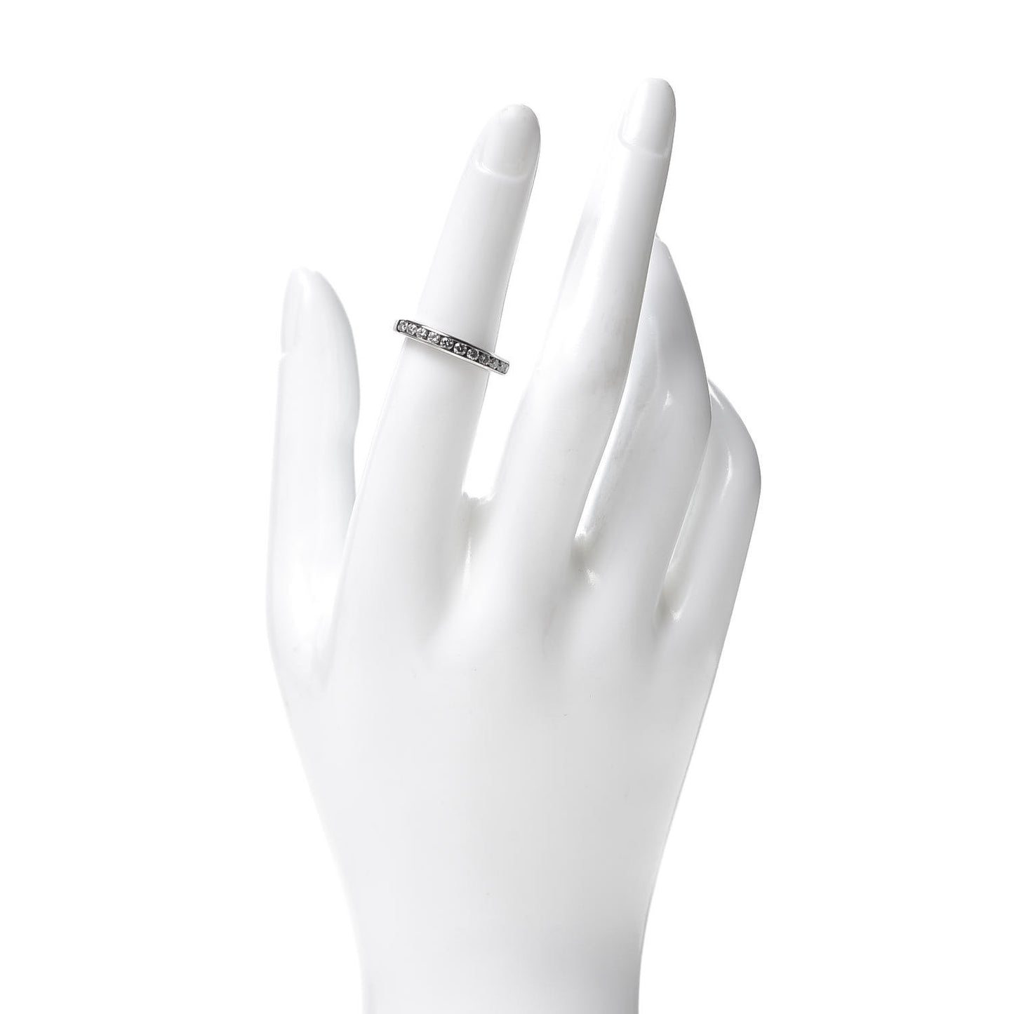 Platinum Diamond .33ctw Half Circle Wedding Band Ring 52 6