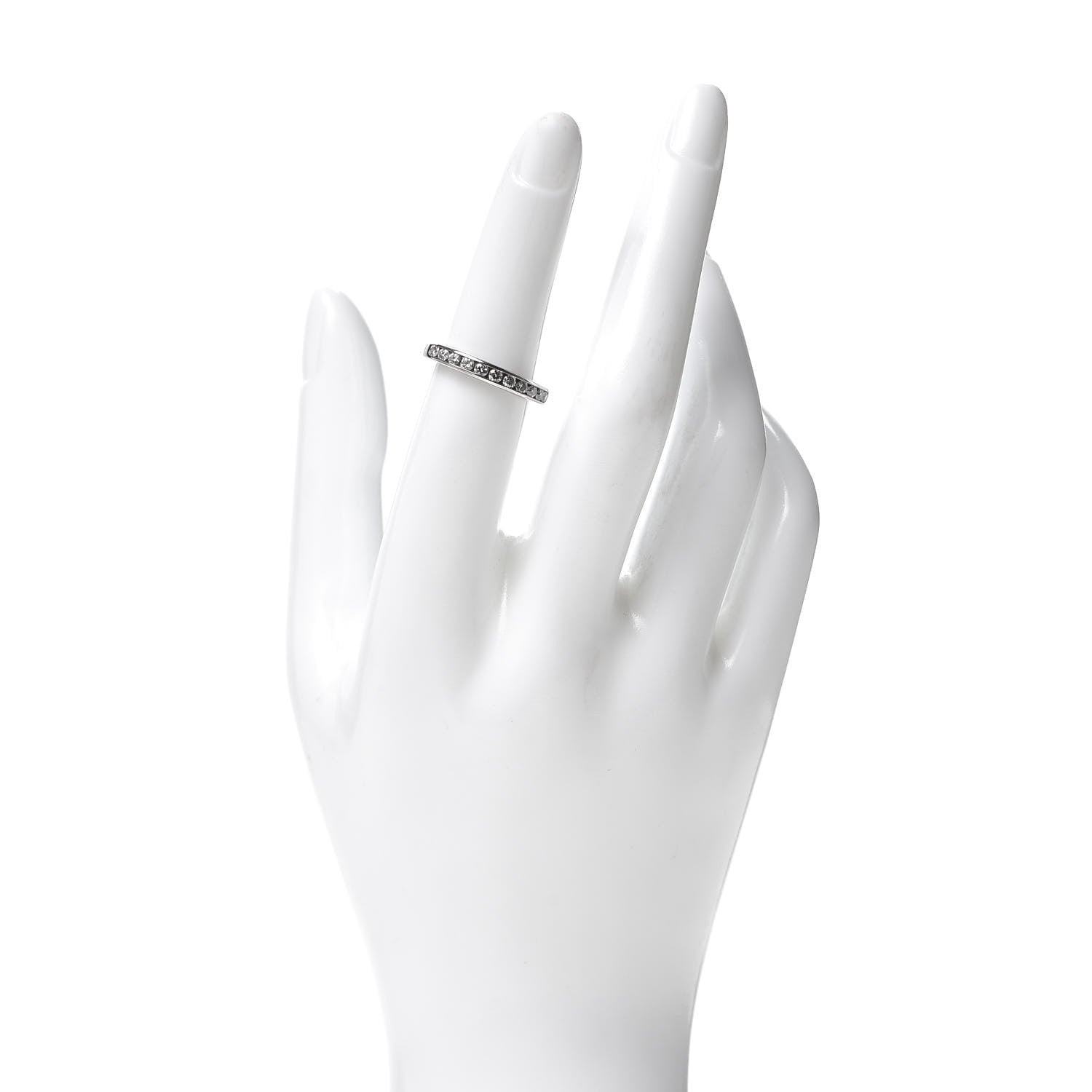 Tiffany Platinum Diamond .33ctw Half Circle Wedding Band Ring 52 6 2 of 6