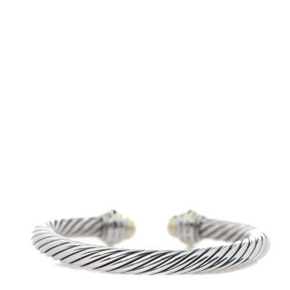 David Yurman Sterling Silver 14K Yellow Gold 7mm Cable Classics Bracelet 2 of 4