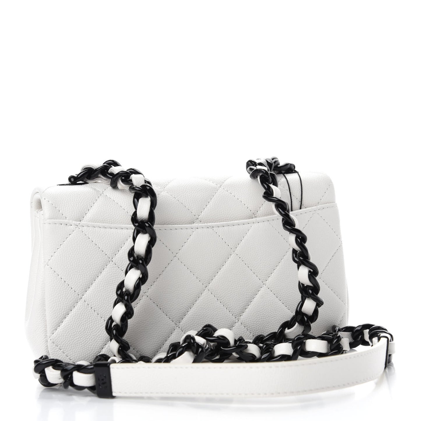 Caviar Quilted My Everything Small Flap White Black