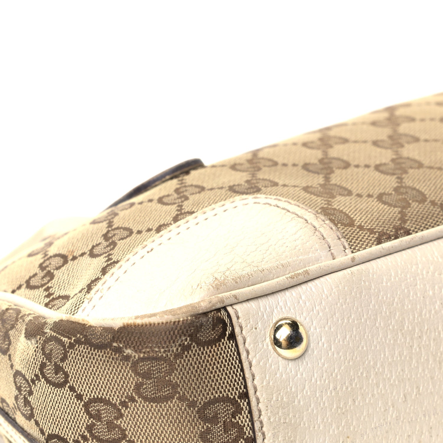 Gucci Monogram Small Princy Satchel Off White 11 of 13