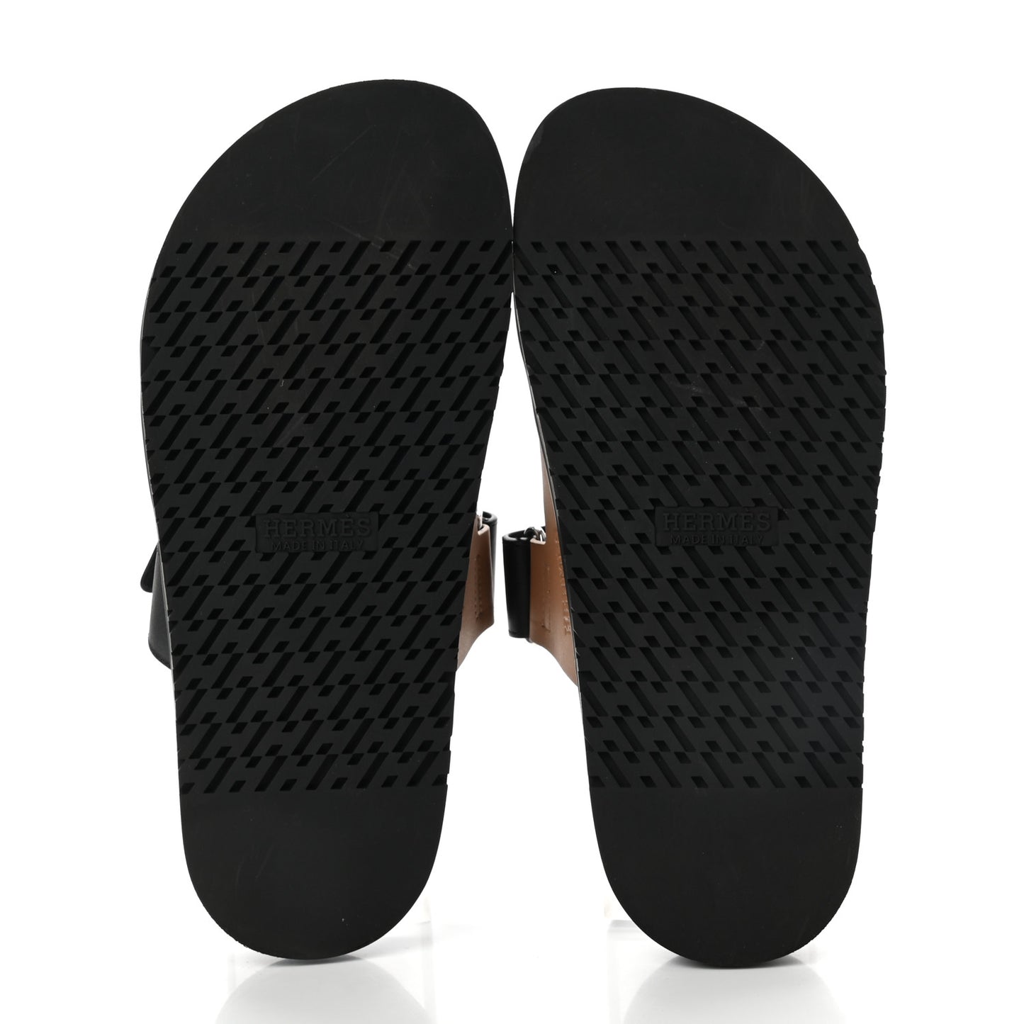 Calfskin Mens Chypre Sandals 40 Naturel Safari Black