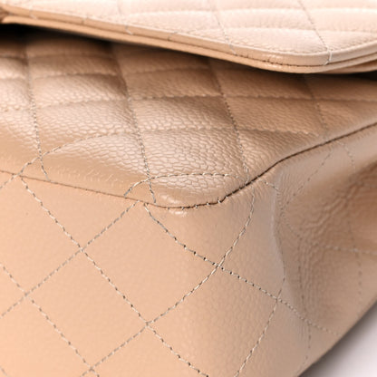 Chanel Caviar Quilted Medium Double Flap Light Beige 10 of 15