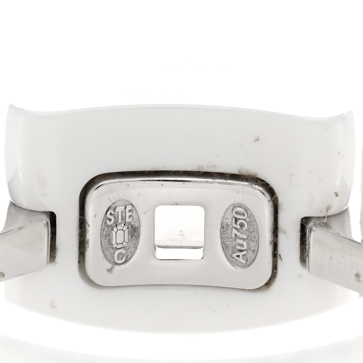 Chanel 18K White Gold White Ceramic Diamond Ultra Ring 55 7.25 4 of 4