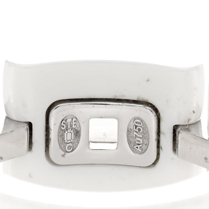 Chanel 18K White Gold White Ceramic Diamond Ultra Ring 55 7.25 4 of 4