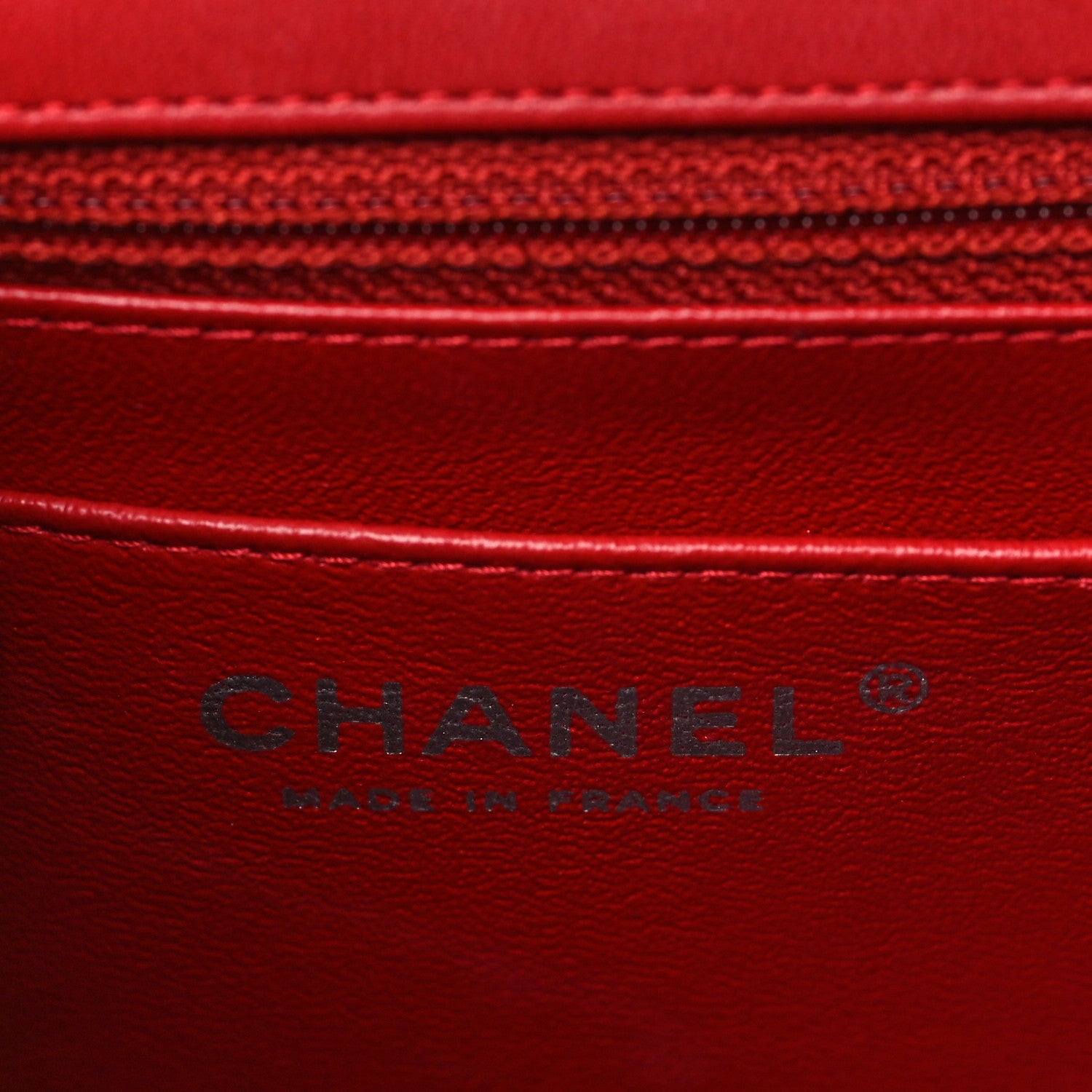 Chanel Lambskin Quilted Mini Square Flap Red 6 of 12