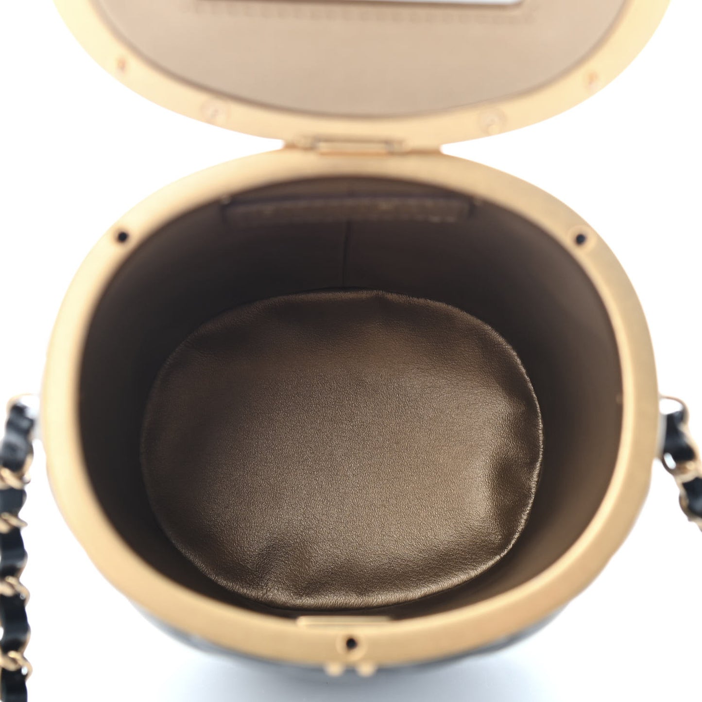 Lambskin Quilted Crown Box Bag Black