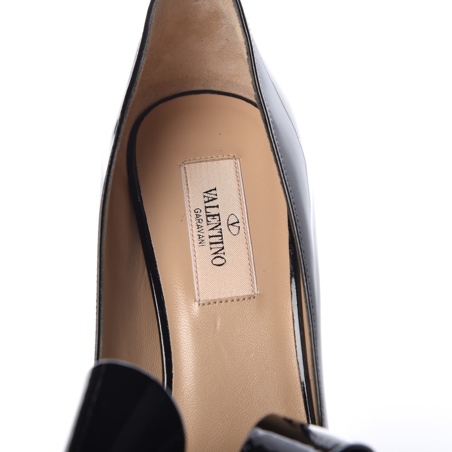 Valentino Garavani Patent Couture Bow Peep Toe 30/125mm Platform Pumps 38.5 Black 6 of 9