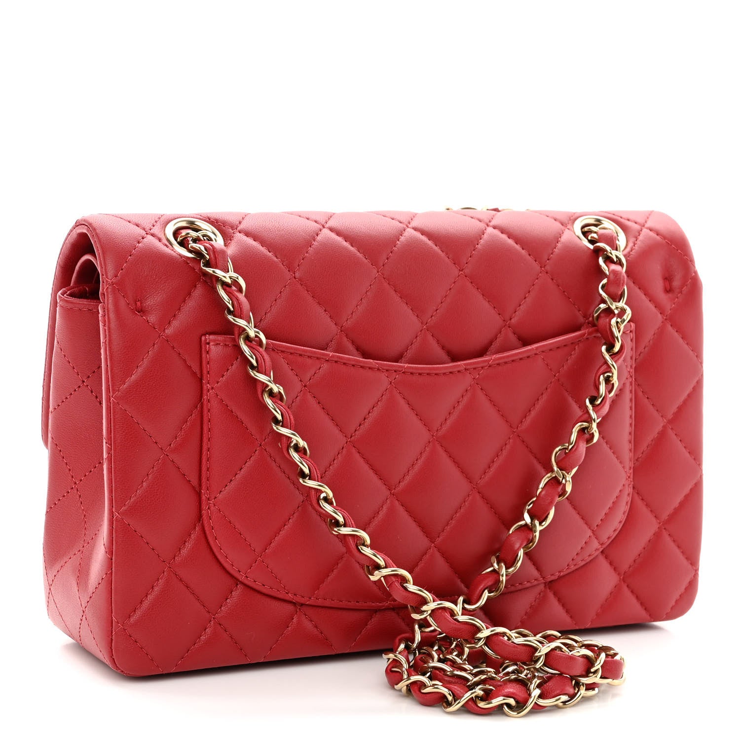 Chanel Lambskin Quilted Small Double Flap Red 3 of 10