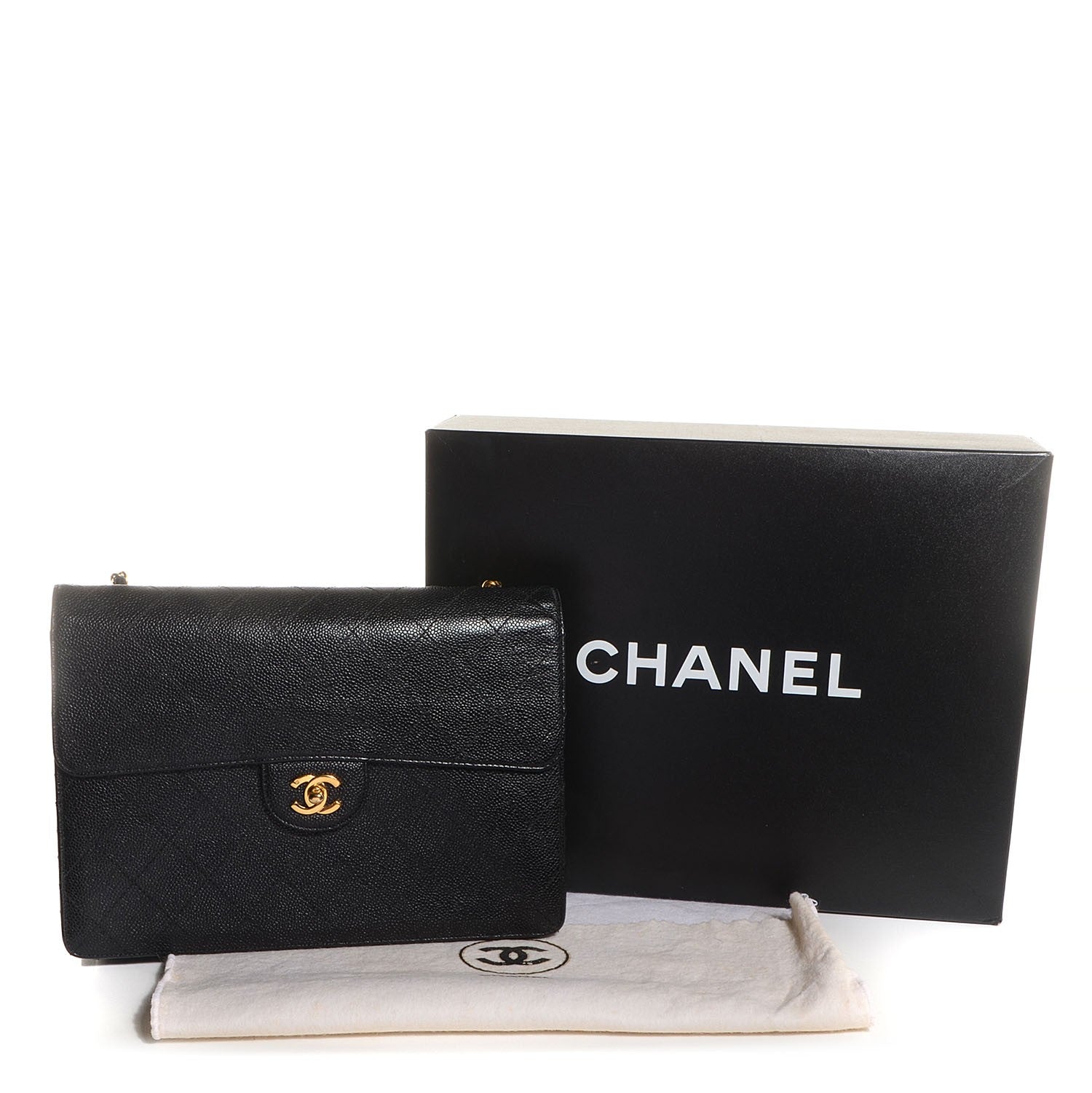 Chanel Caviar Jumbo Single Flap Black 5 of 9