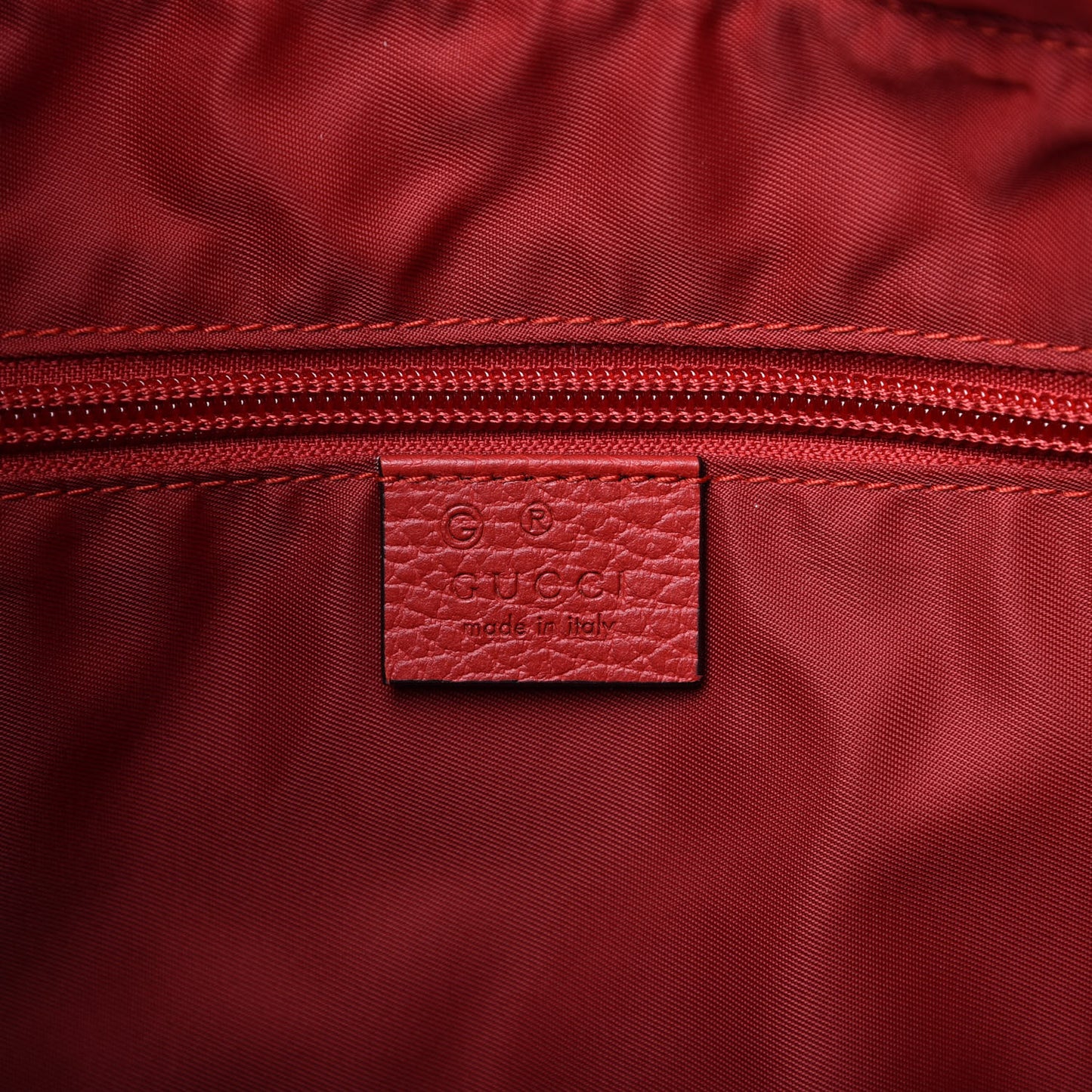 Nylon Monogram Dollar Calfskin Medium Vertical Tote Vibrant Red