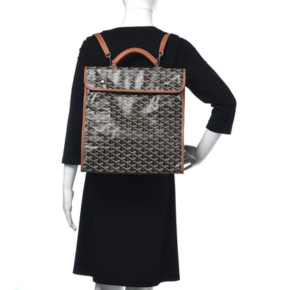 Goyard Goyardine Saint Leger Soft Briefcase Backpack Black Gold 2 of 12