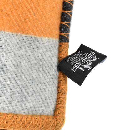 Hermes Wool Cashmere Brandebourgs Blanket Ambre Anthracite 6 of 9