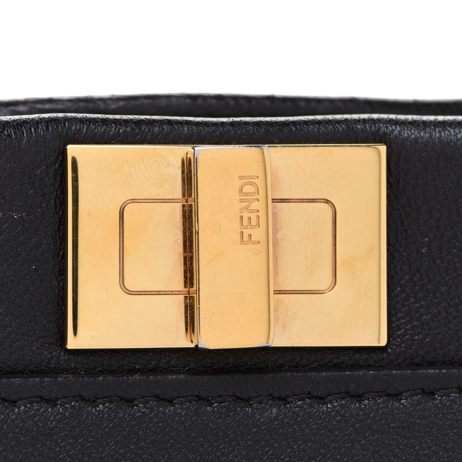 Fendi Nappa Micro Peekaboo Iconic Satchel Black 13 of 15