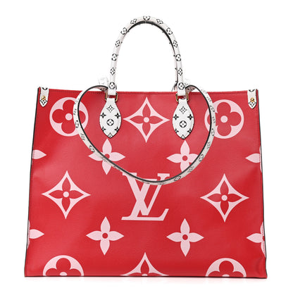 Louis Vuitton Monogram Giant Onthego GM Rouge Rose 1 of 10