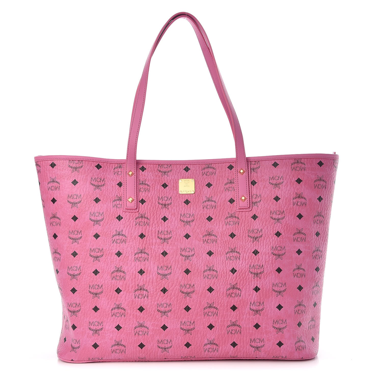 MCM Visetos Large Anya Shopper Tote Pink 1 of 10