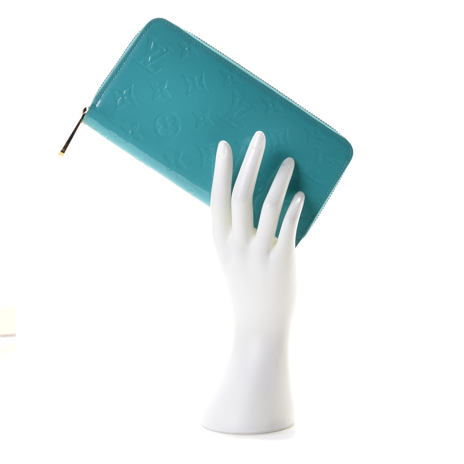 Louis Vuitton Vernis Zippy Wallet Turquoise 9 of 9