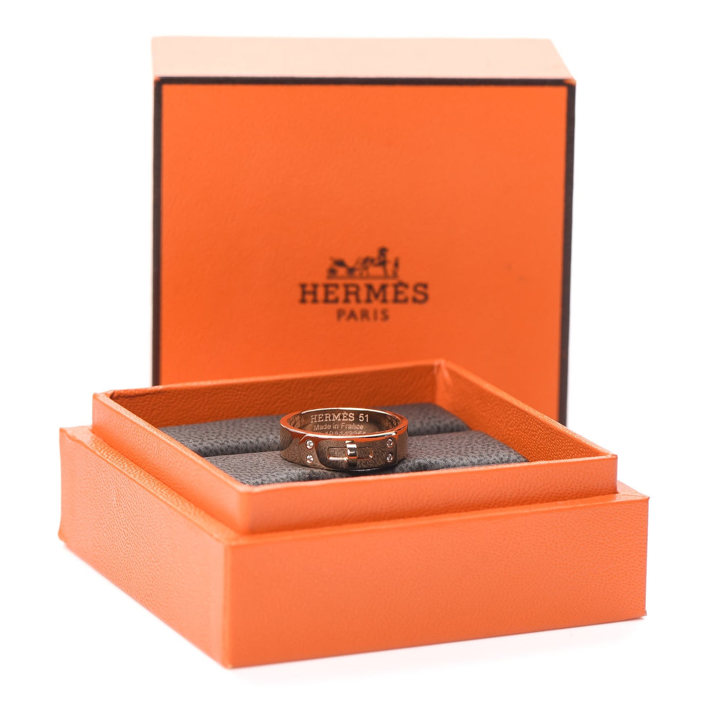 18K Rose Gold Diamond PM Kelly Ring 51 5.75
