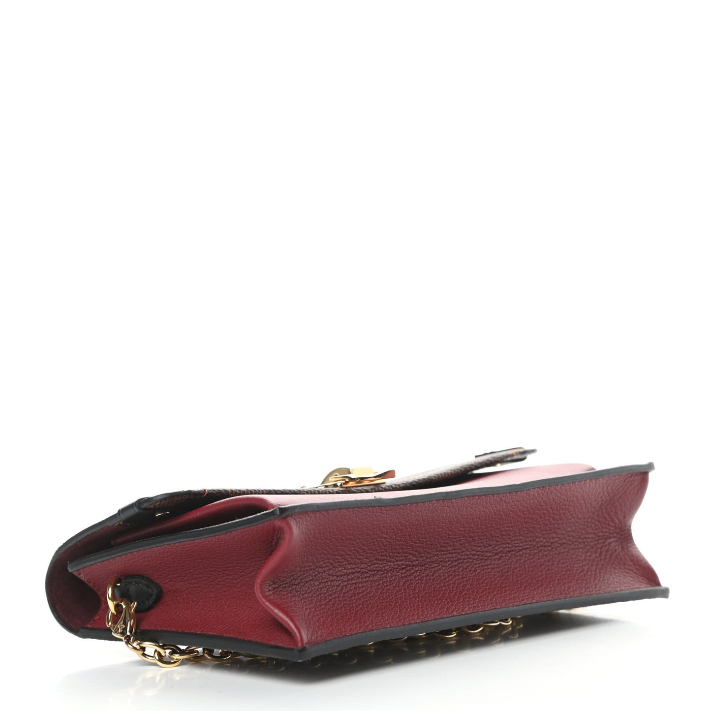 Damier Ebene Vavin Chain Wallet Red