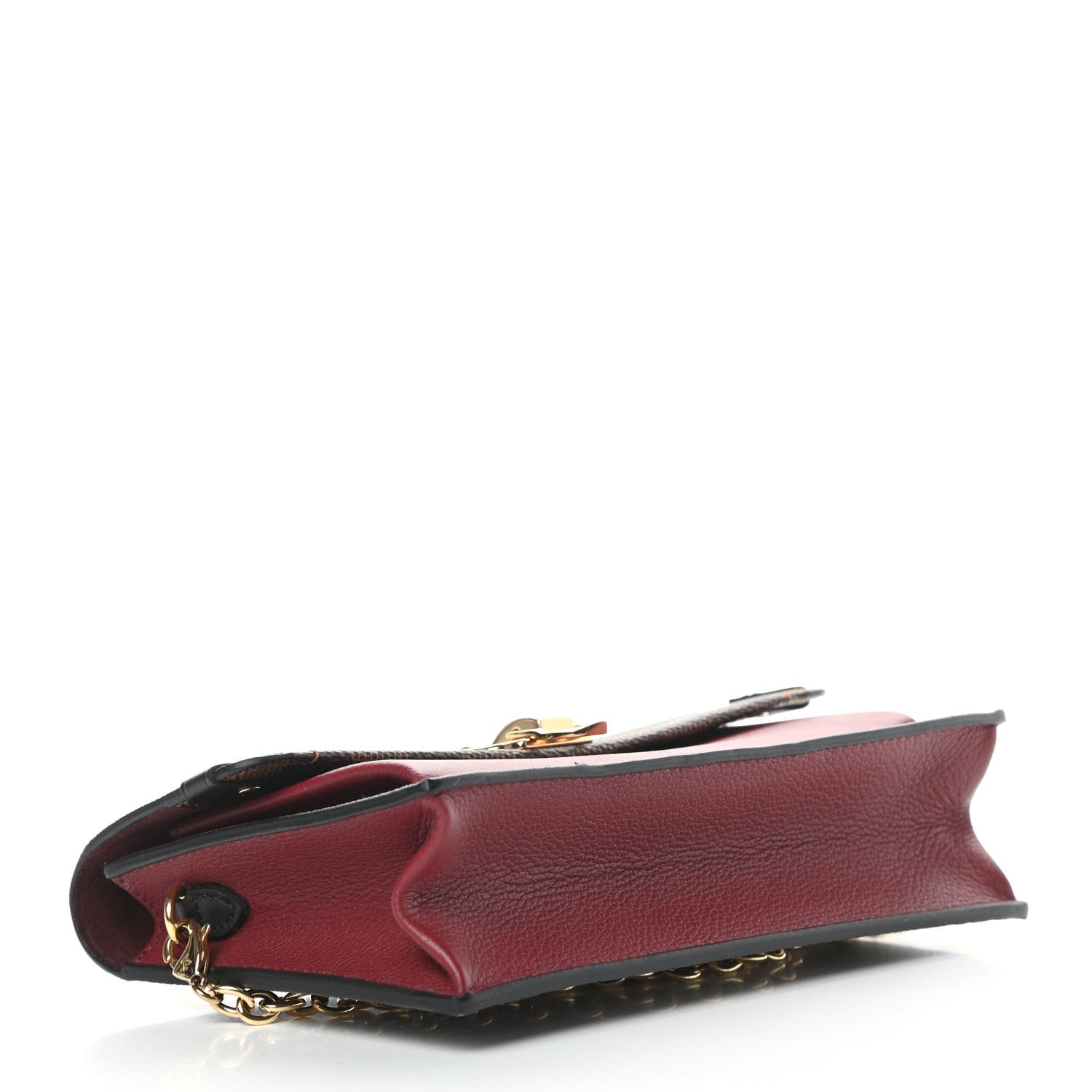 Louis Vuitton Damier Ebene Vavin Chain Wallet Red 4 of 11