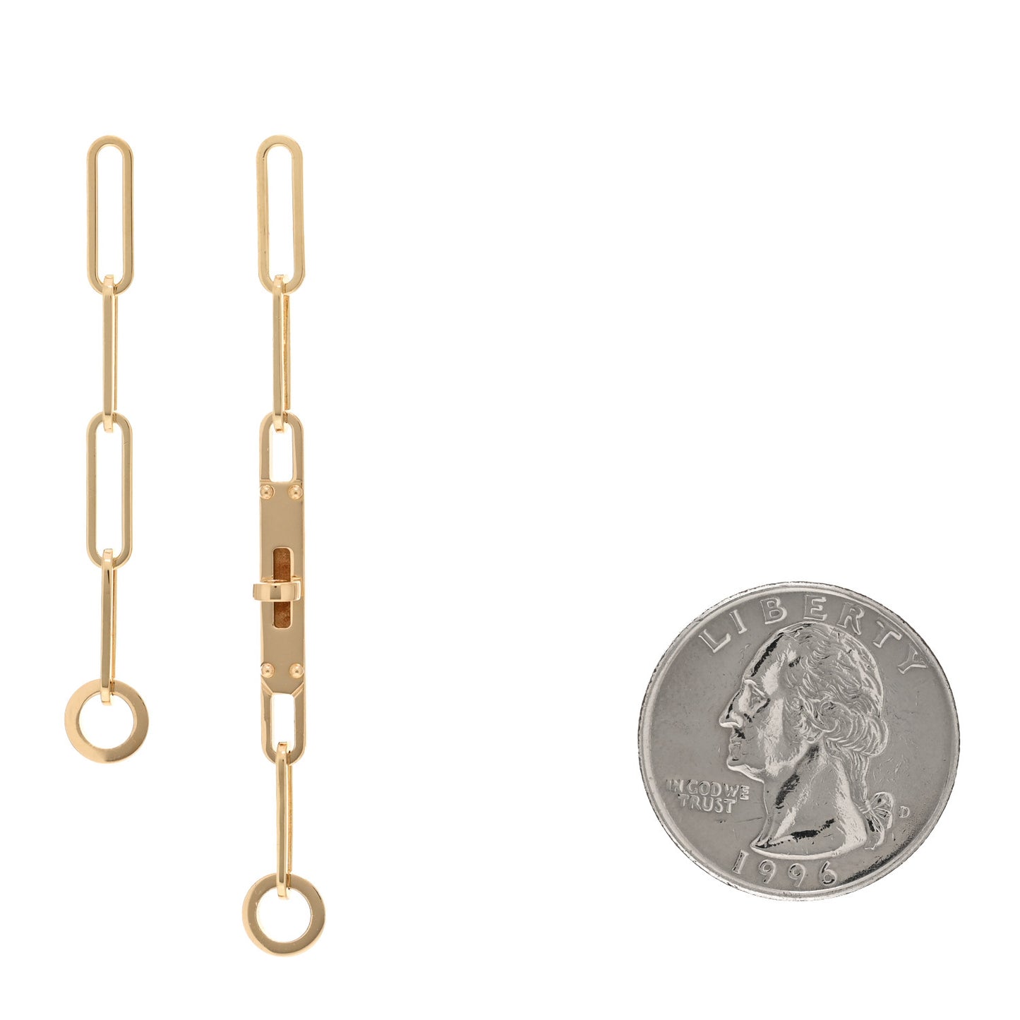 18K Yellow Gold TPM Kelly Chaine Earrings