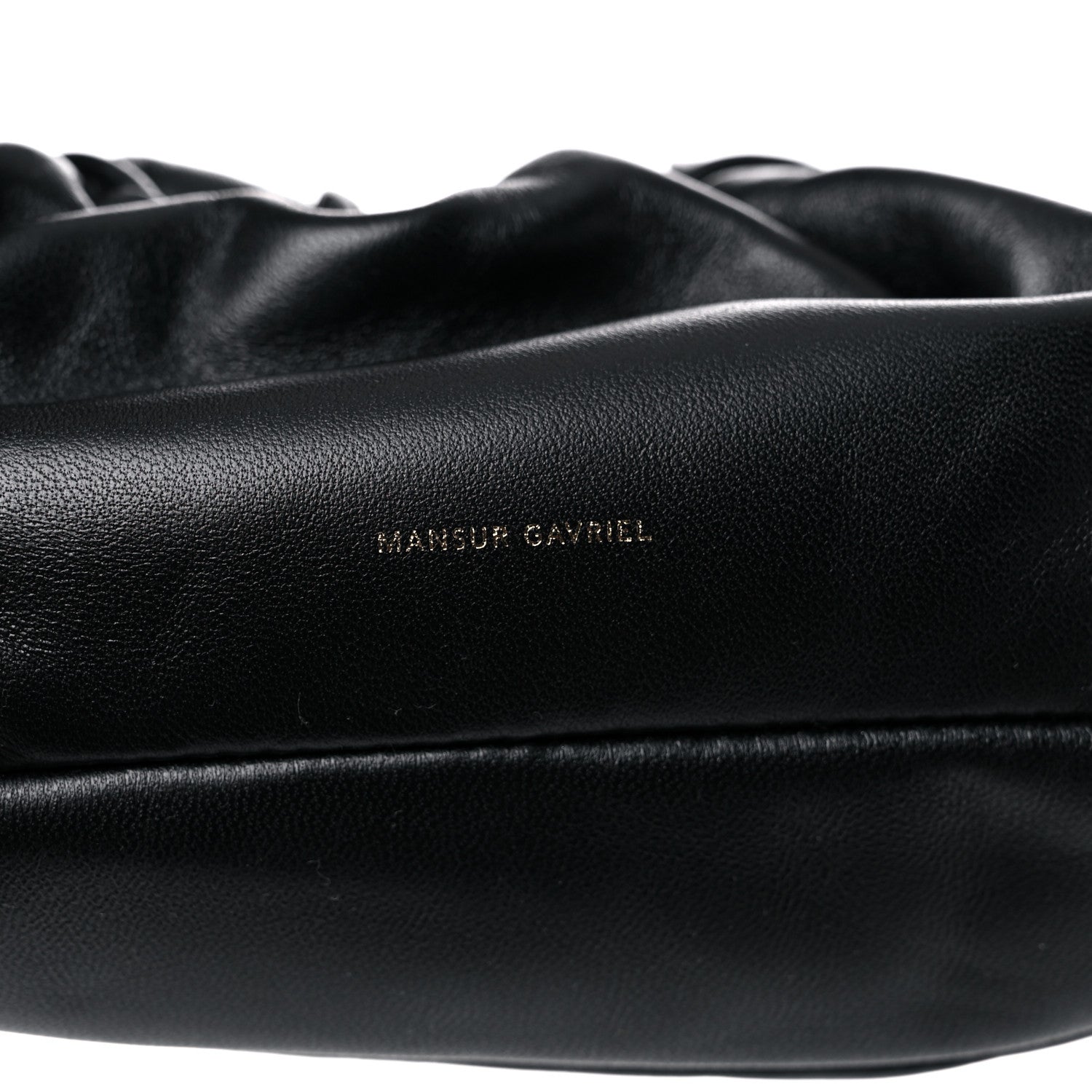 Mansur Gavriel Lambskin Mini Cloud Wristlet Black Flamma 9 of 9