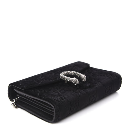 Gucci Velvet GG Monogram Mini Dionysus Chain Wallet Black 4 of 10