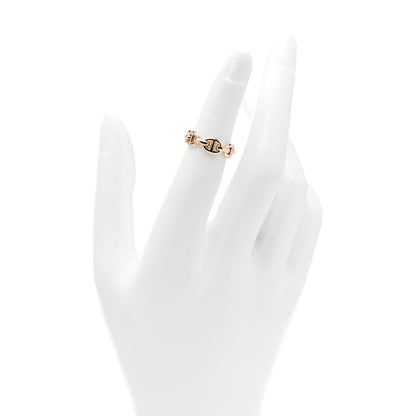 Hermes 18K Rose Gold PM Chaine D'Ancre Enchainee Ring 48 4.5 2 of 5
