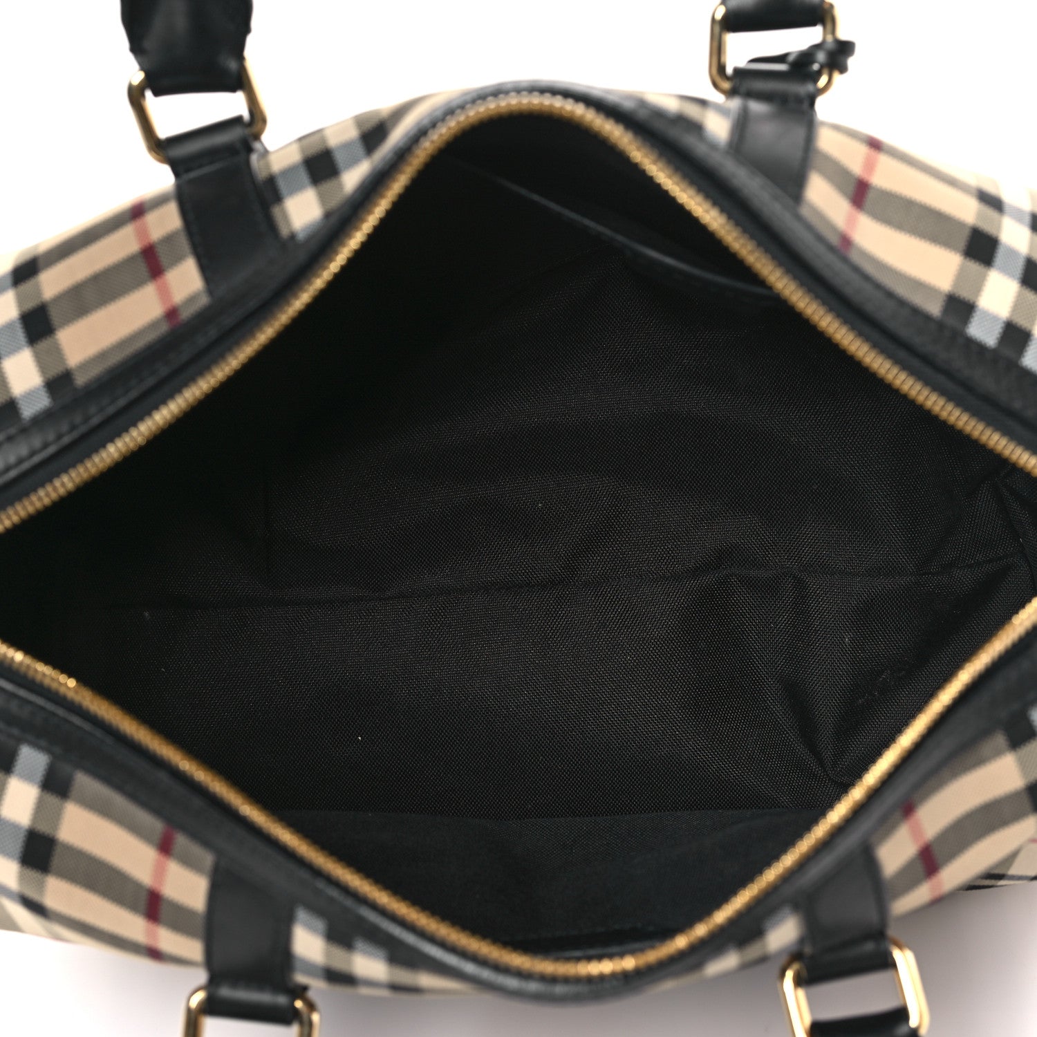 Burberry Horseferry Check Medium Alchester Bowling Bag Black 5 of 10