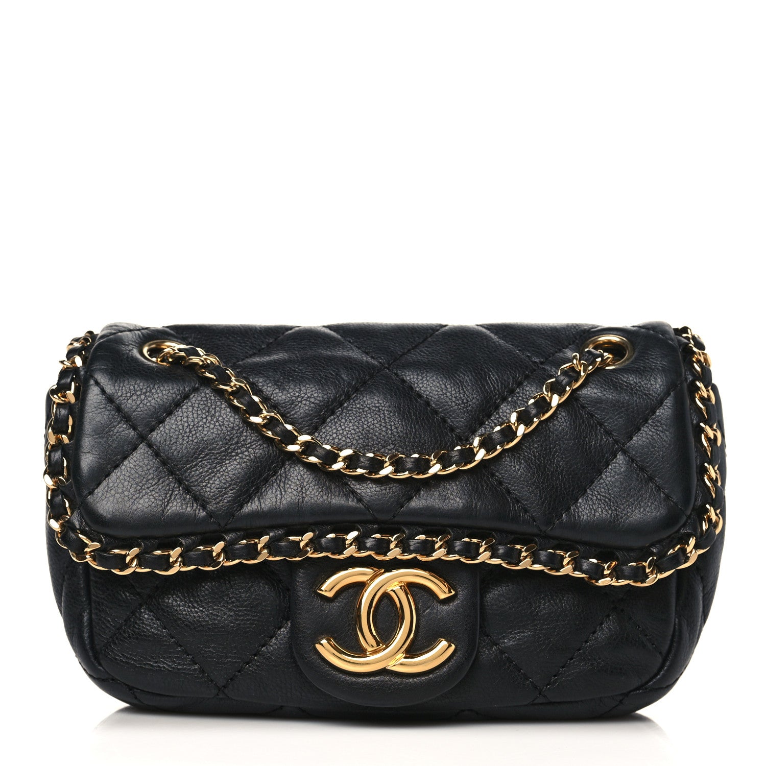 Chanel Calfskin Mini Chain Me Flap Black 1 of 8