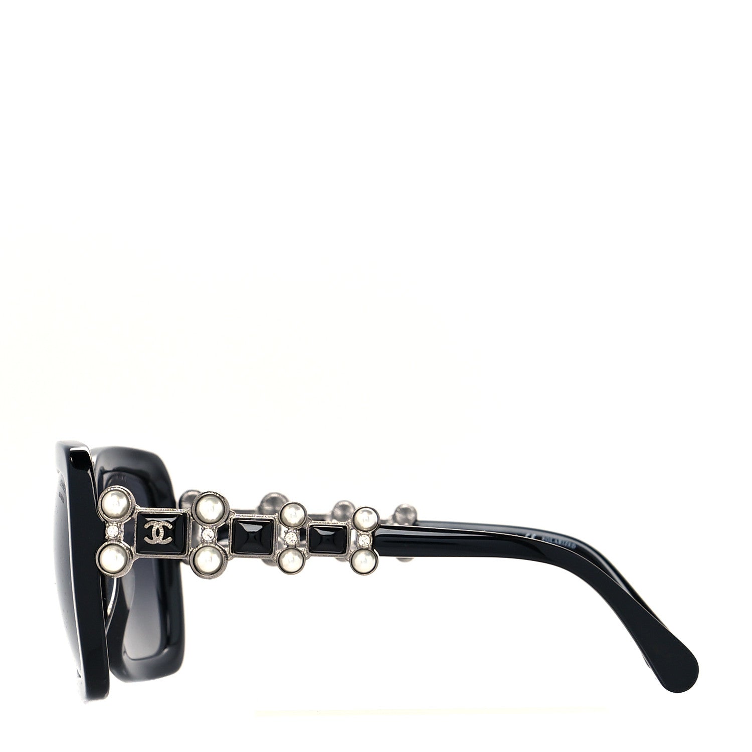 Chanel Pearl Crystal Bijoux Polarized Sunglasses 5335-B-A Black 3 of 8