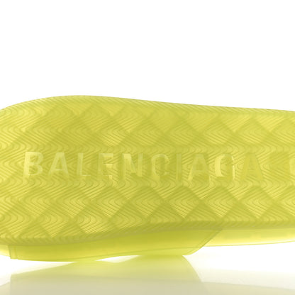 Balenciaga Technical Polyurethane Mallorca Slide Sandals 38 Fluo Yellow 7 of 8