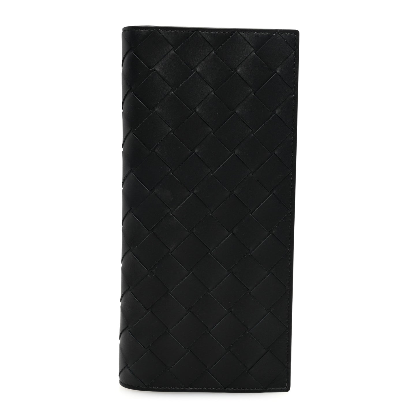 Nappa Intrecciato Zip Wallet Black