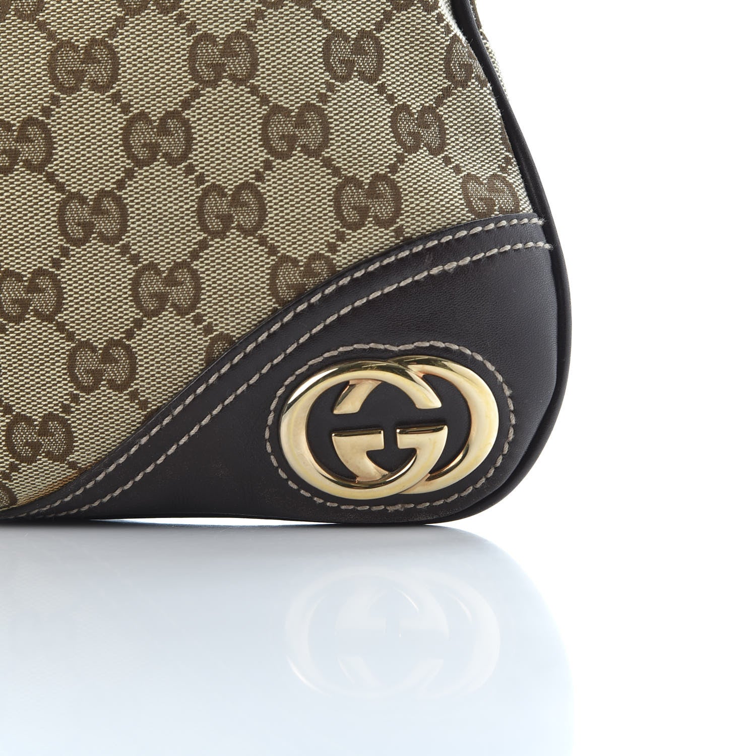 Gucci Monogram GG Medium New Britt Hobo Dark Brown 9 of 9