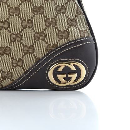 Gucci Monogram GG Medium New Britt Hobo Dark Brown 9 of 9