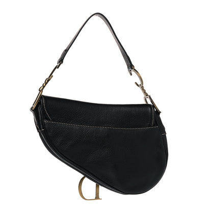 Christian Dior Calfskin Saddle Bag Black 3 of 13