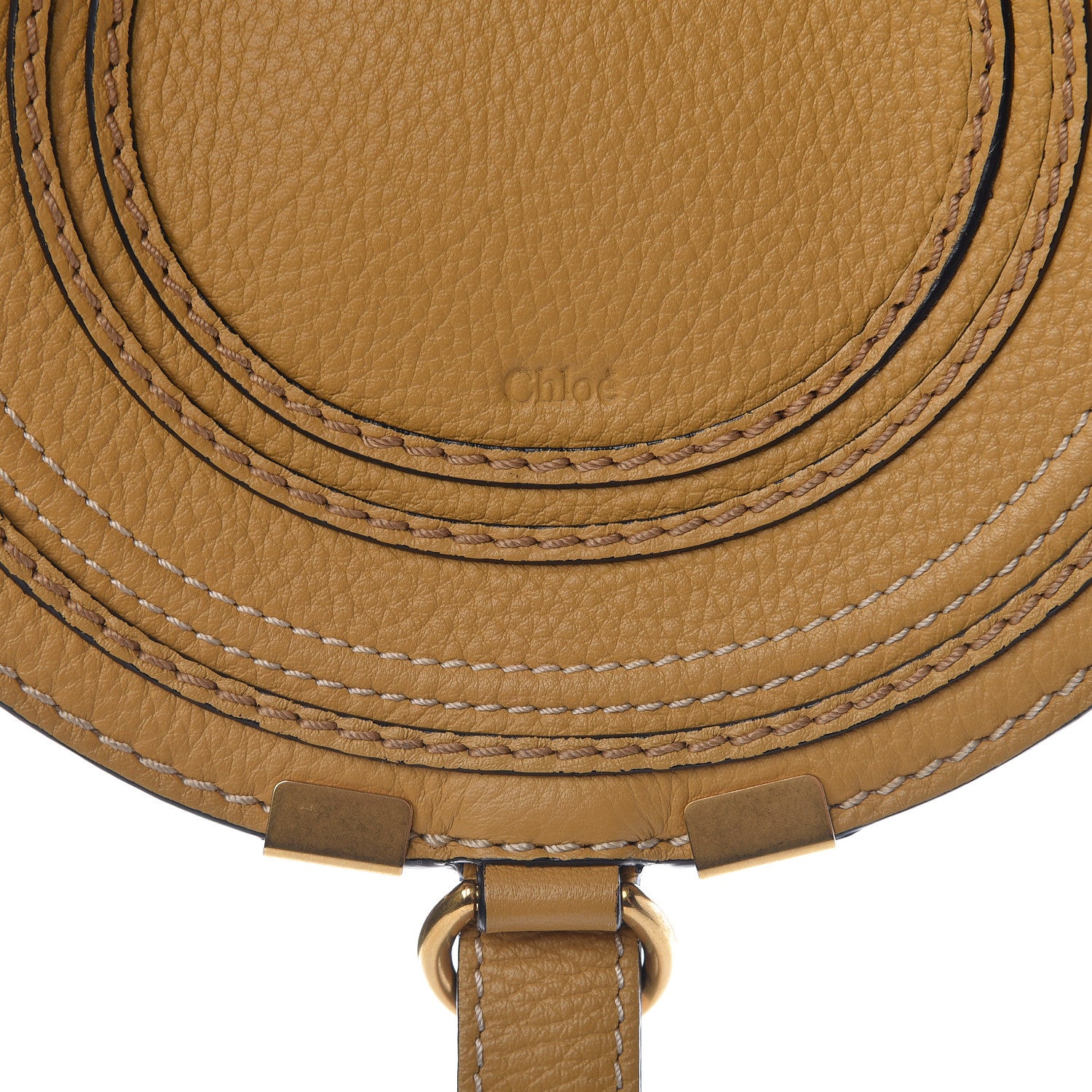 Chloe Calfskin Mini Marcie Round Crossbody Bag Dusty Yellow 8 of 11