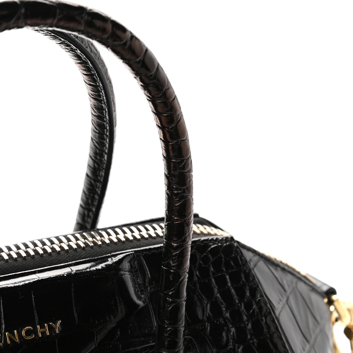 Givenchy Calfskin Crocodile Embossed Small Antigona Black 14 of 14