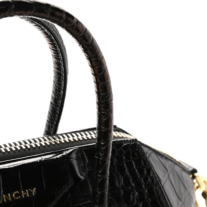Givenchy Calfskin Crocodile Embossed Small Antigona Black 14 of 14