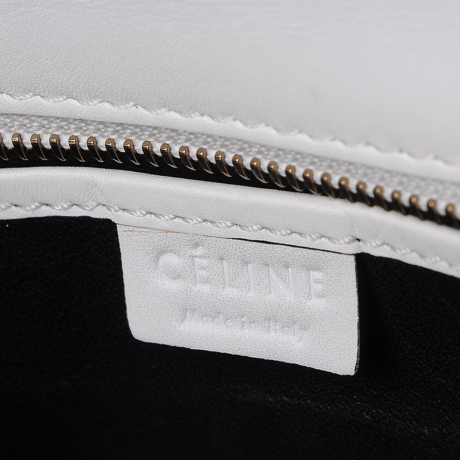 Celine Satin Calfskin Nano Bi-Color Luggage White Black 8 of 9