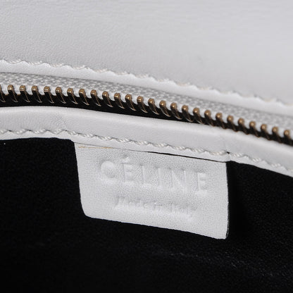 Celine Satin Calfskin Nano Bi-Color Luggage White Black 8 of 9