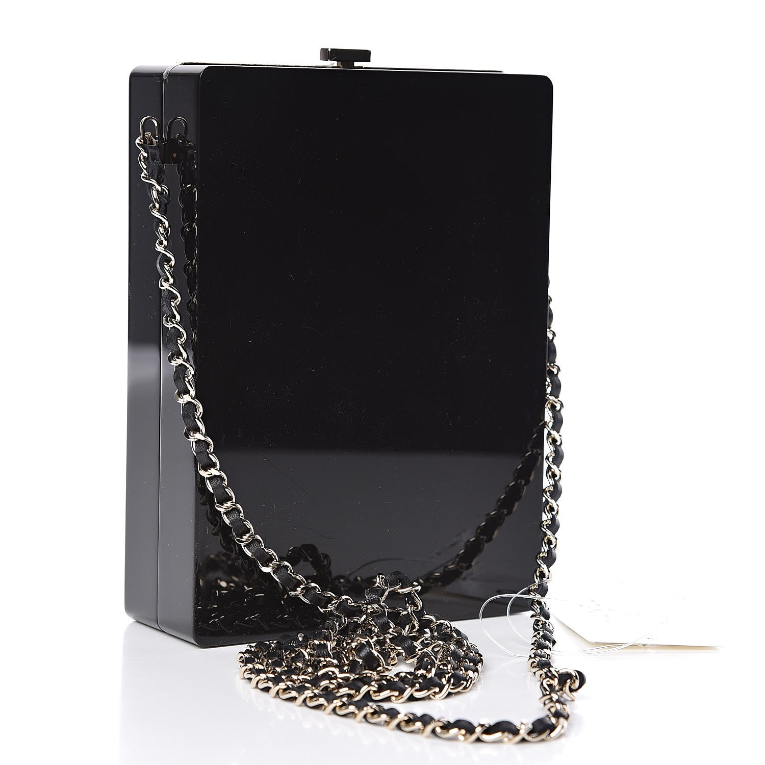 Chanel Plexiglass Strass N°5 Minaudiere Black Gold 3 of 10