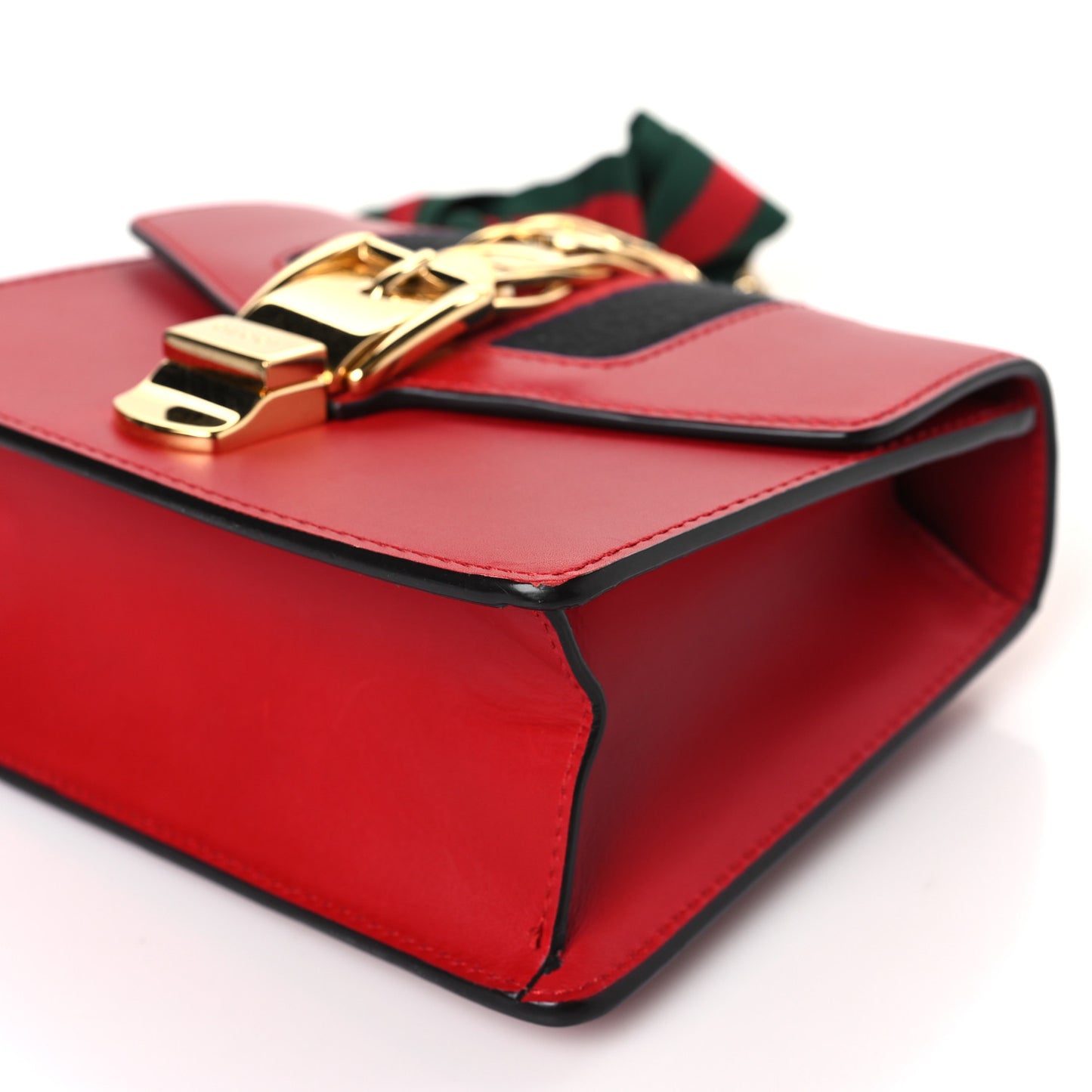 Calfskin Mini Sylvie Chain Shoulder Bag Hibiscus Red