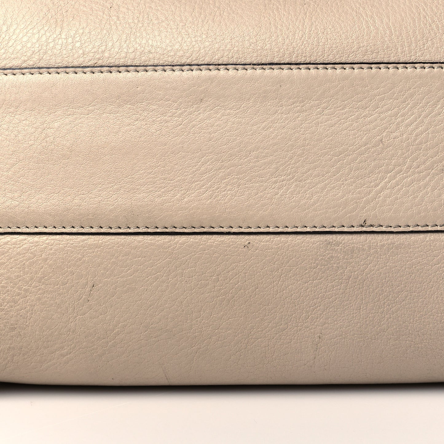 Calfskin Small Milo Shopping Tote Pearl Beige