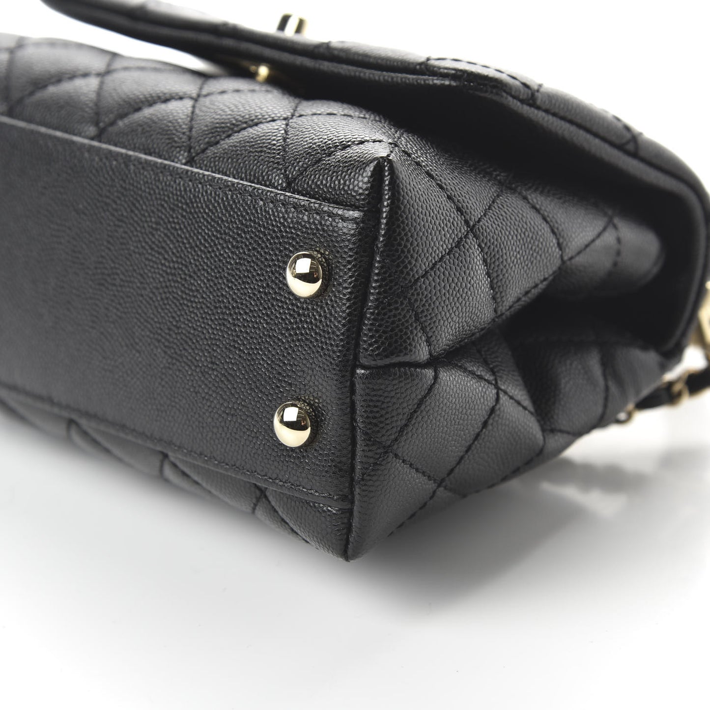 Caviar Quilted Extra Mini Coco Handle Flap Black