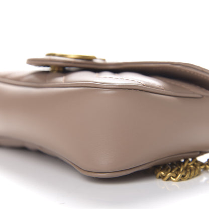 Gucci Calfskin Matelasse Super Mini GG Marmont Shoulder Bag Porcelain Rose 5 of 10